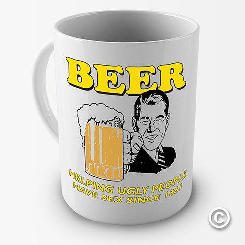 Beer Helping Ugly People Funny Mug