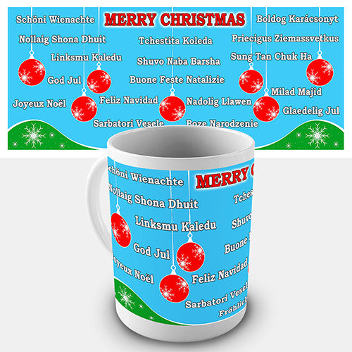 Merry Christmas Across The World Novelty Mug