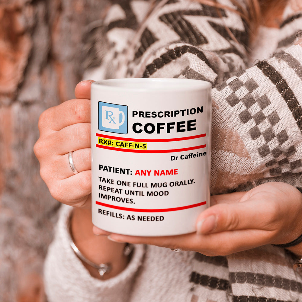 Prescription Coffee Personalised Mug