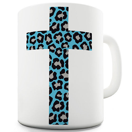Leopard Print Cross Novelty Mug