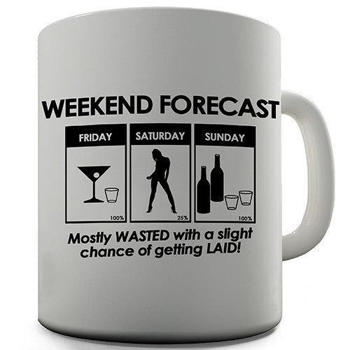 Weekend Forecast Funny Mug