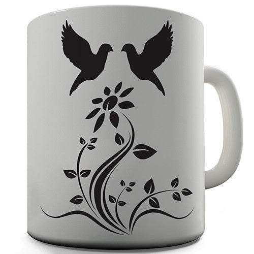 Twin Doves Love Symbol Novelty Mug