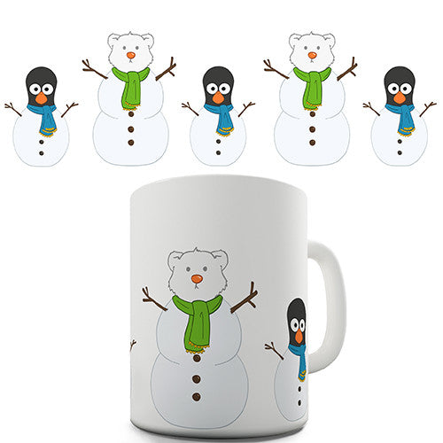 Guin & Bear Snowman Novelty Mug