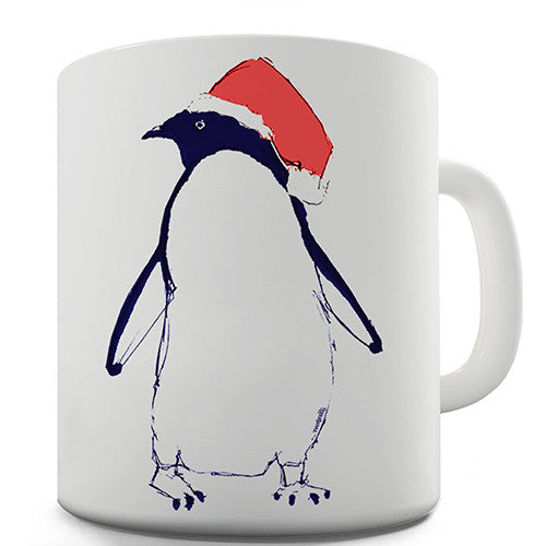 Penguin Santa Hat Novelty Mug