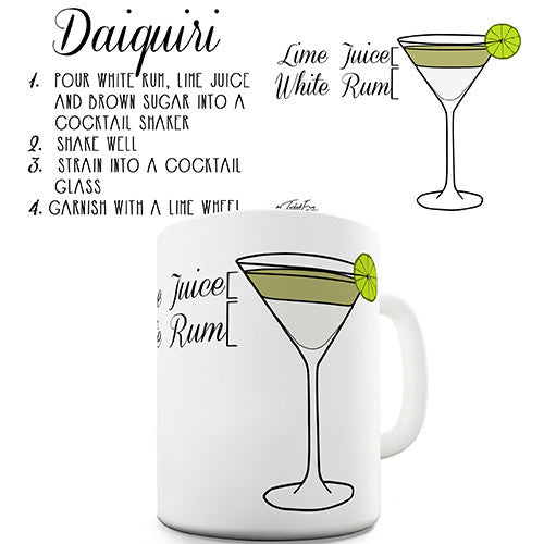 Daiquiri Cocktail Recipe Novelty Mug