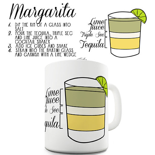 Margarita Cocktail Recipe Novelty Mug