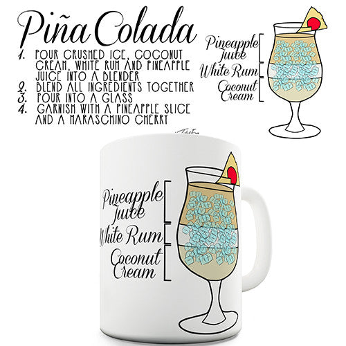 Pina Colada Cocktail Recipe Novelty Mug