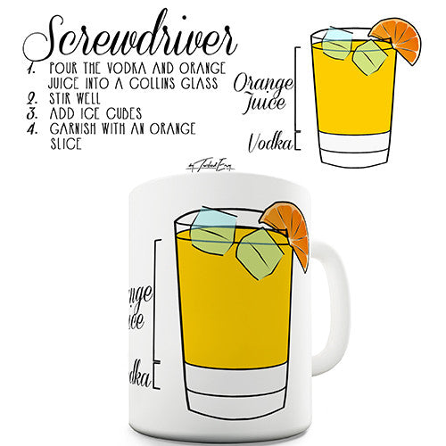 Screwdriver Cocktail Recipe Novelty Mug
