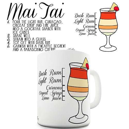 Mai Tai Cocktail Recipe Novelty Mug