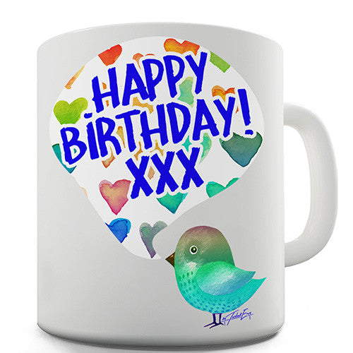 Happy Birdy Birthday Novelty Mug