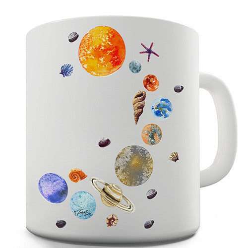 Seashell Solar System Novelty Mug