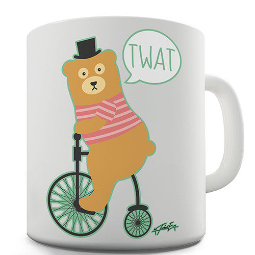 Road Rage Bear On A Bike Novelty Mug