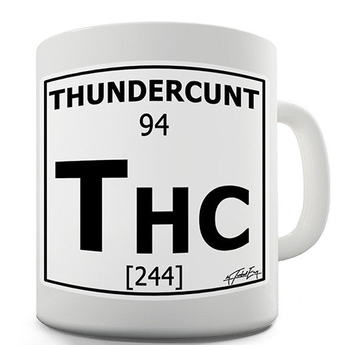 Periodic Table Of Swearing Thundercunt Novelty Mug