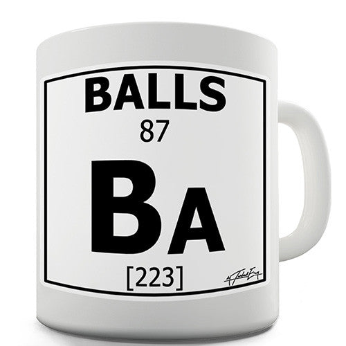 Periodic Table Of Swearing Balls Novelty Mug
