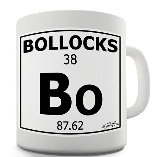 Periodic Table Of Swearing Bollocks Novelty Mug