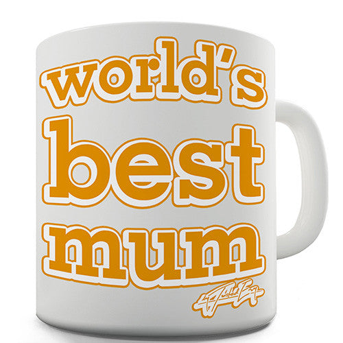 World's Best Mum Orange Novelty Mug