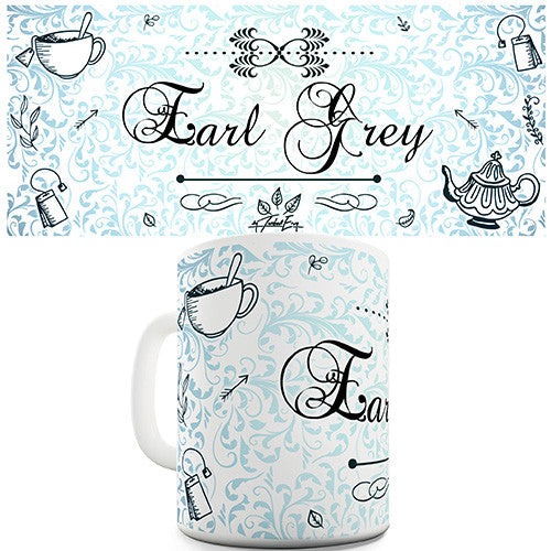 Decorative Earl Grey Tea Novelty Mug