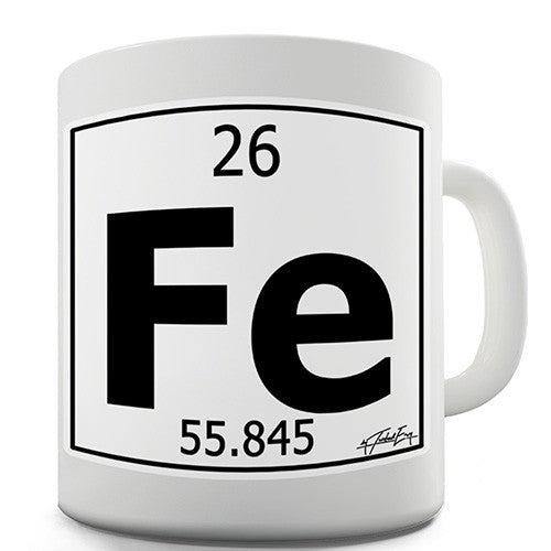 Periodic Table Of Elements Fe Iron Novelty Mug