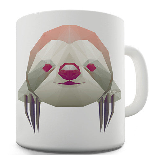 Geometric Sloth Novelty Mug