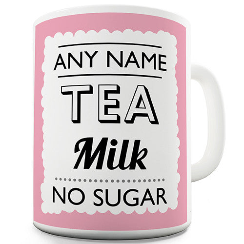 Pink Hot Drink Order Personalised Mug