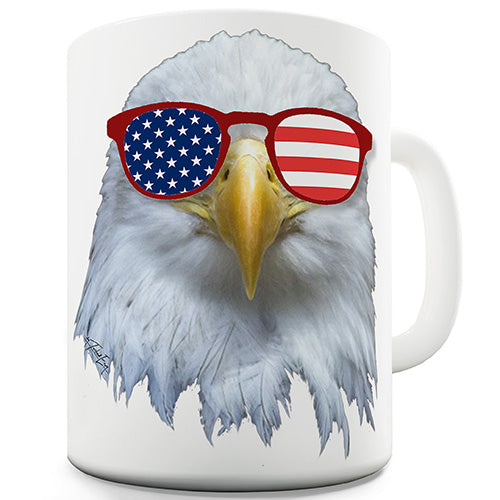 American Flag Sunglasses Eagle Funny Mug