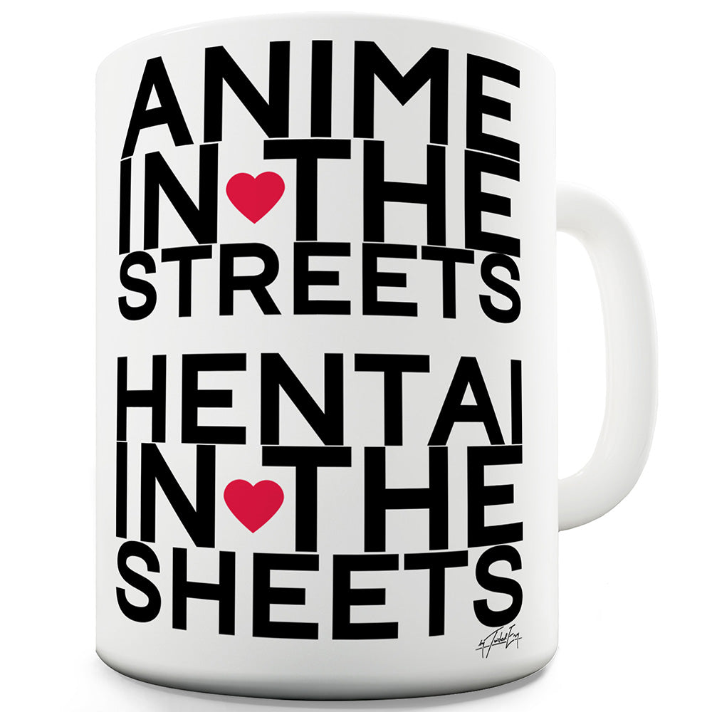Anime In The Streets Funny Novelty Mug Cup