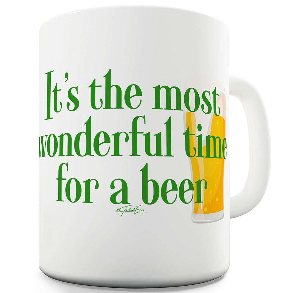 Wonderful Time For A Beer Ceramic Novelty Gift Mug
