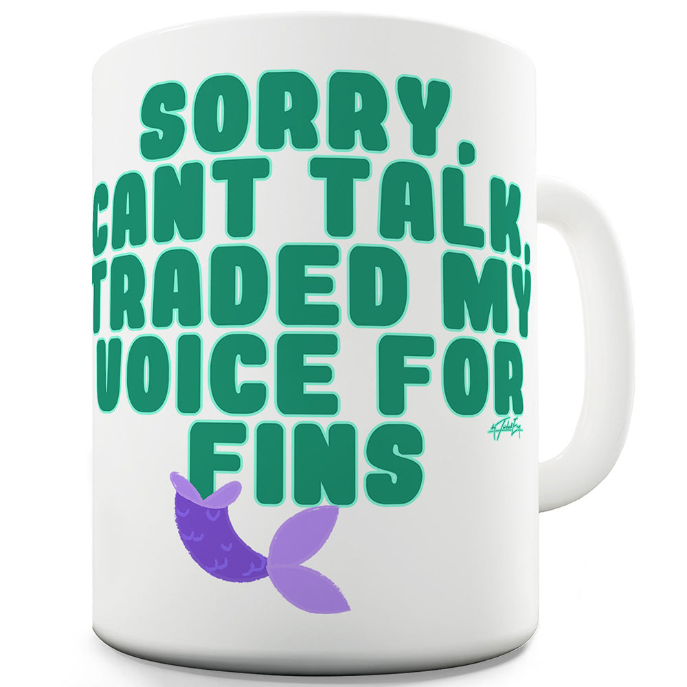 I Traded My Voice For Fins Funny Mugs For Men Rude