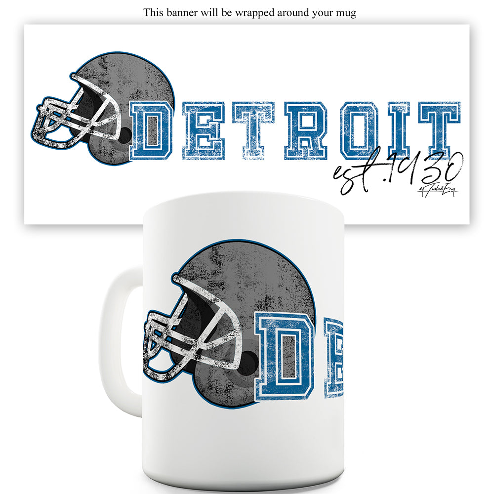 Detroit American Football Established Funny Mugs For Men