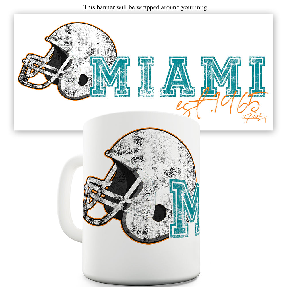 Miami American Football Established Ceramic Tea Mug