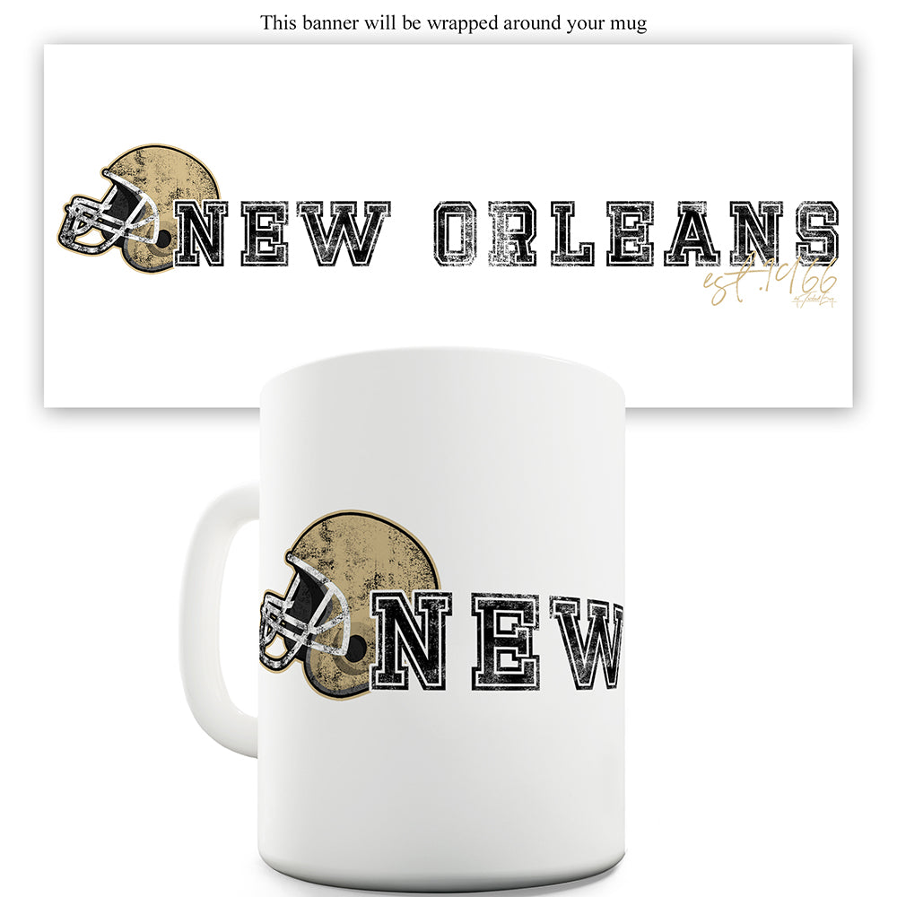 New Orleans American Football Established Ceramic Novelty Gift Mug