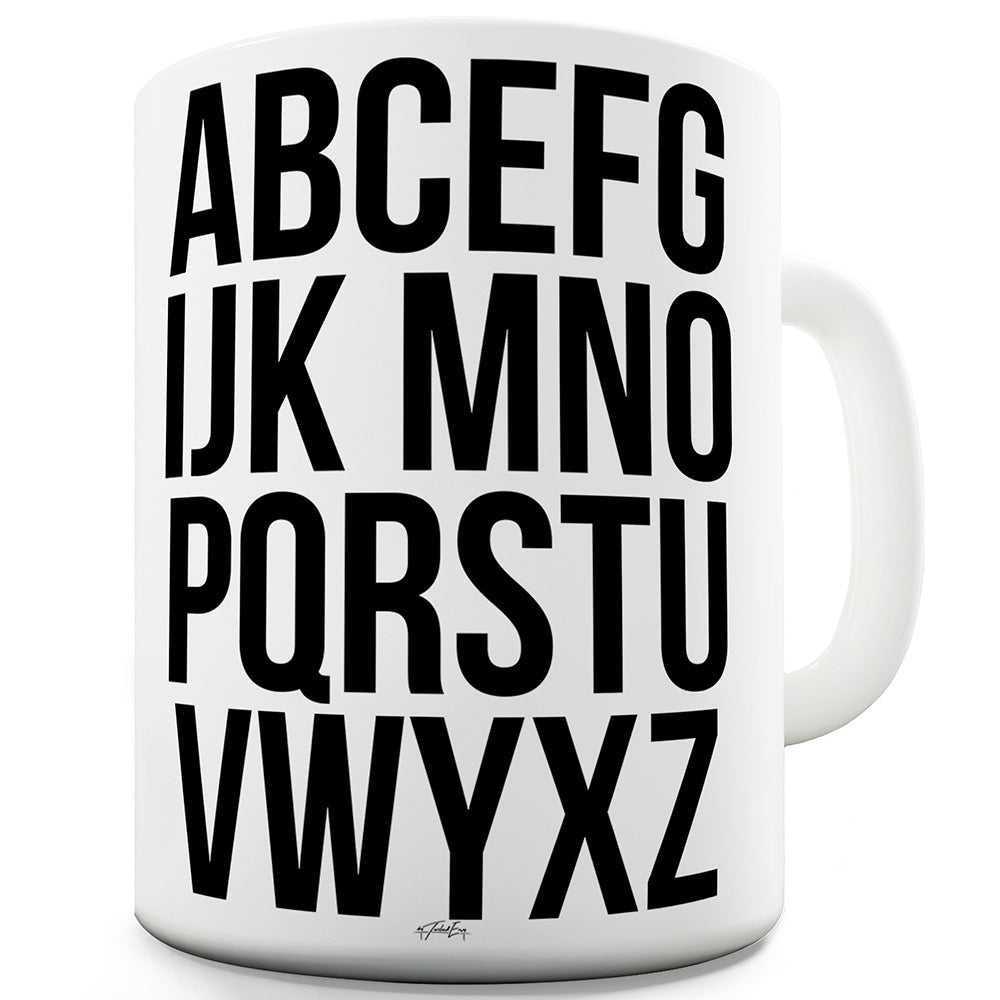 Alphabet No L Ceramic Novelty Gift Mug