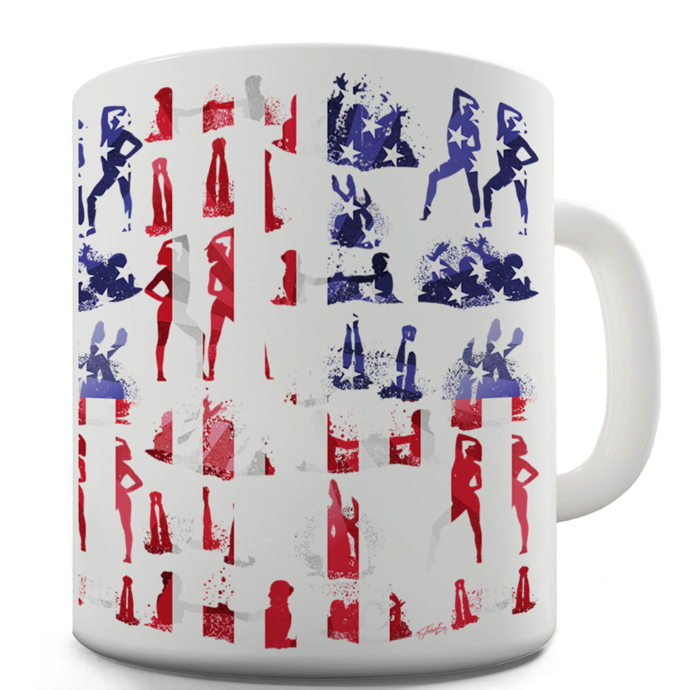 USA Synchronised Swimming Collage Funny Mugs For Men