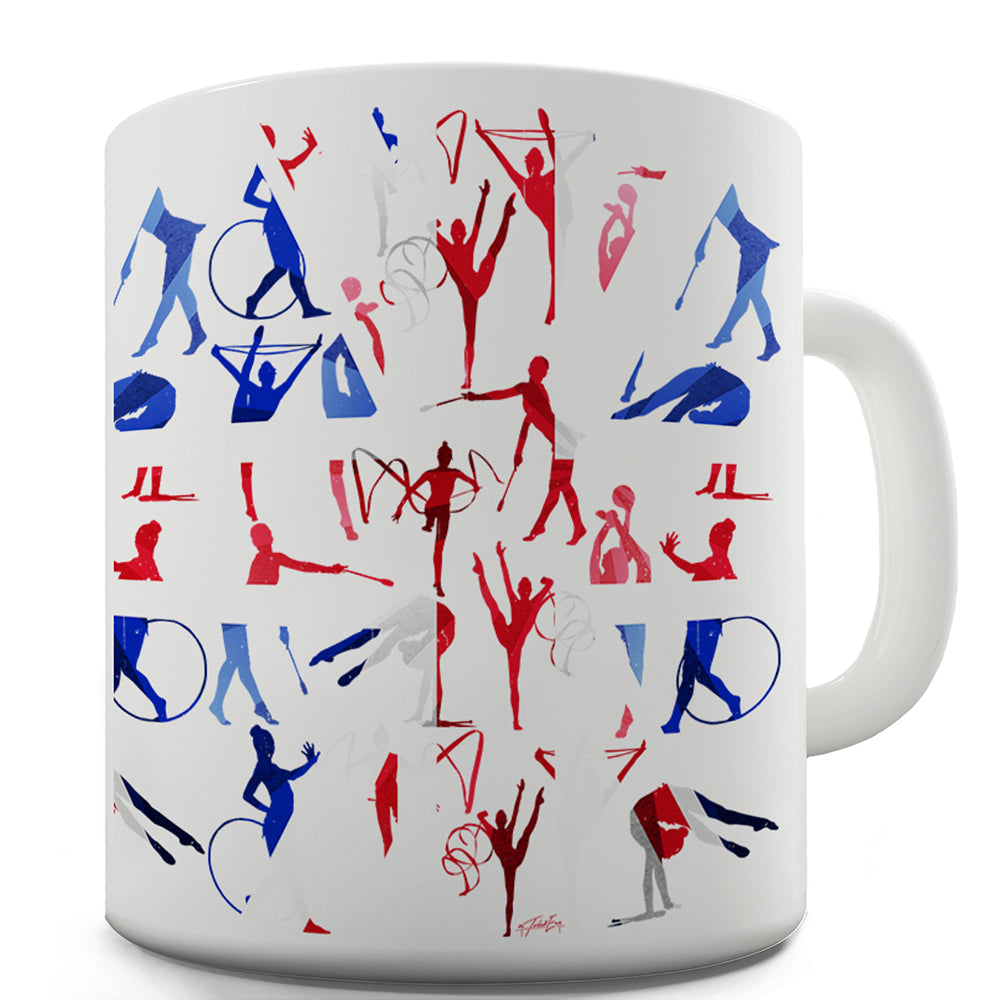 GB Rhythmic Gymnastics Collage Funny Mugs For Work