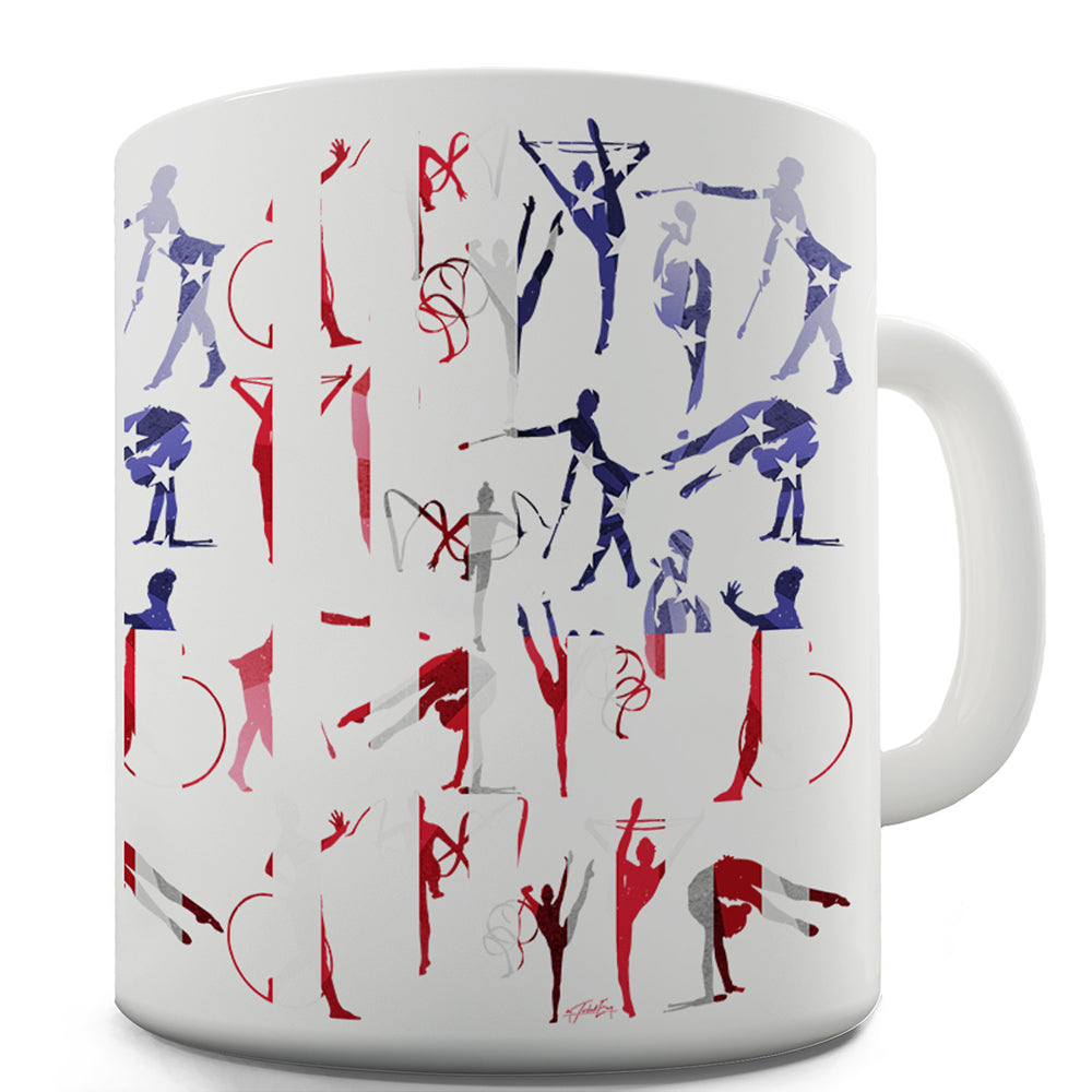 USA Rhythmic Gymnastics Collage Ceramic Tea Mug