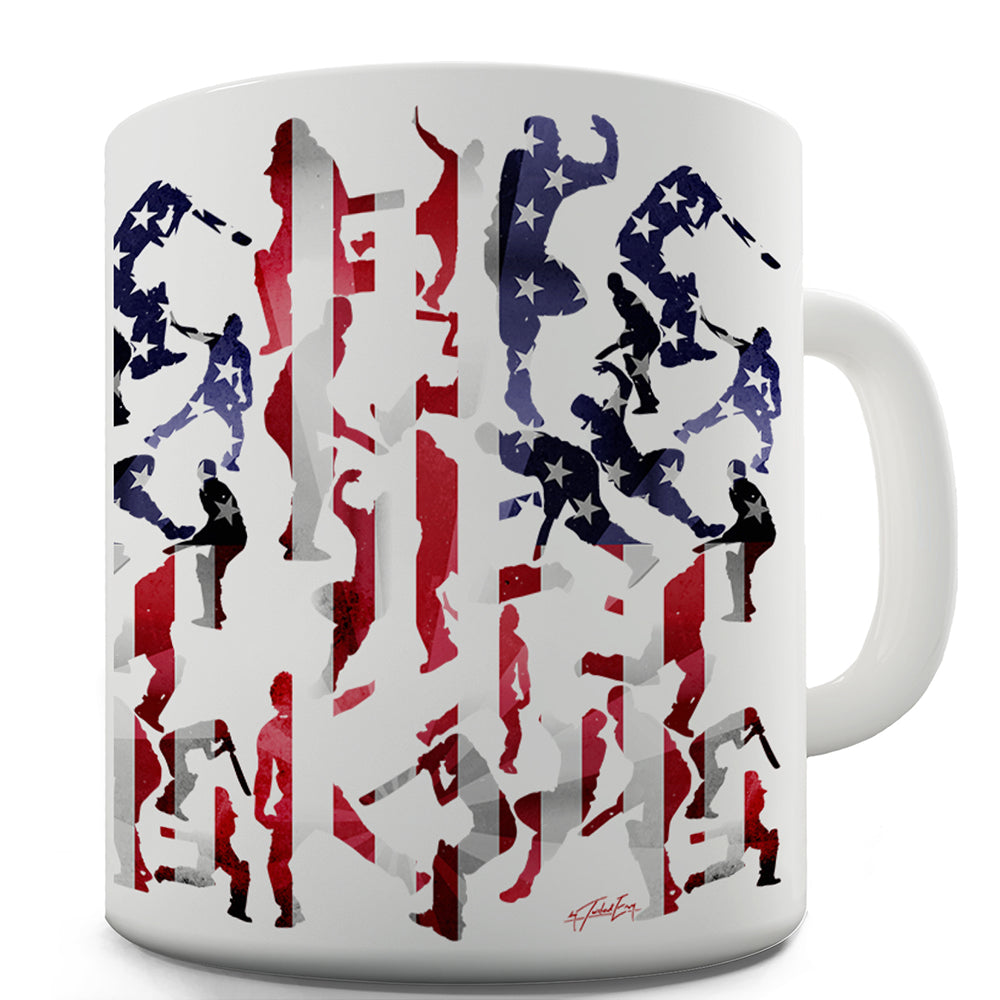 USA Cricket Collage Ceramic Funny Mug