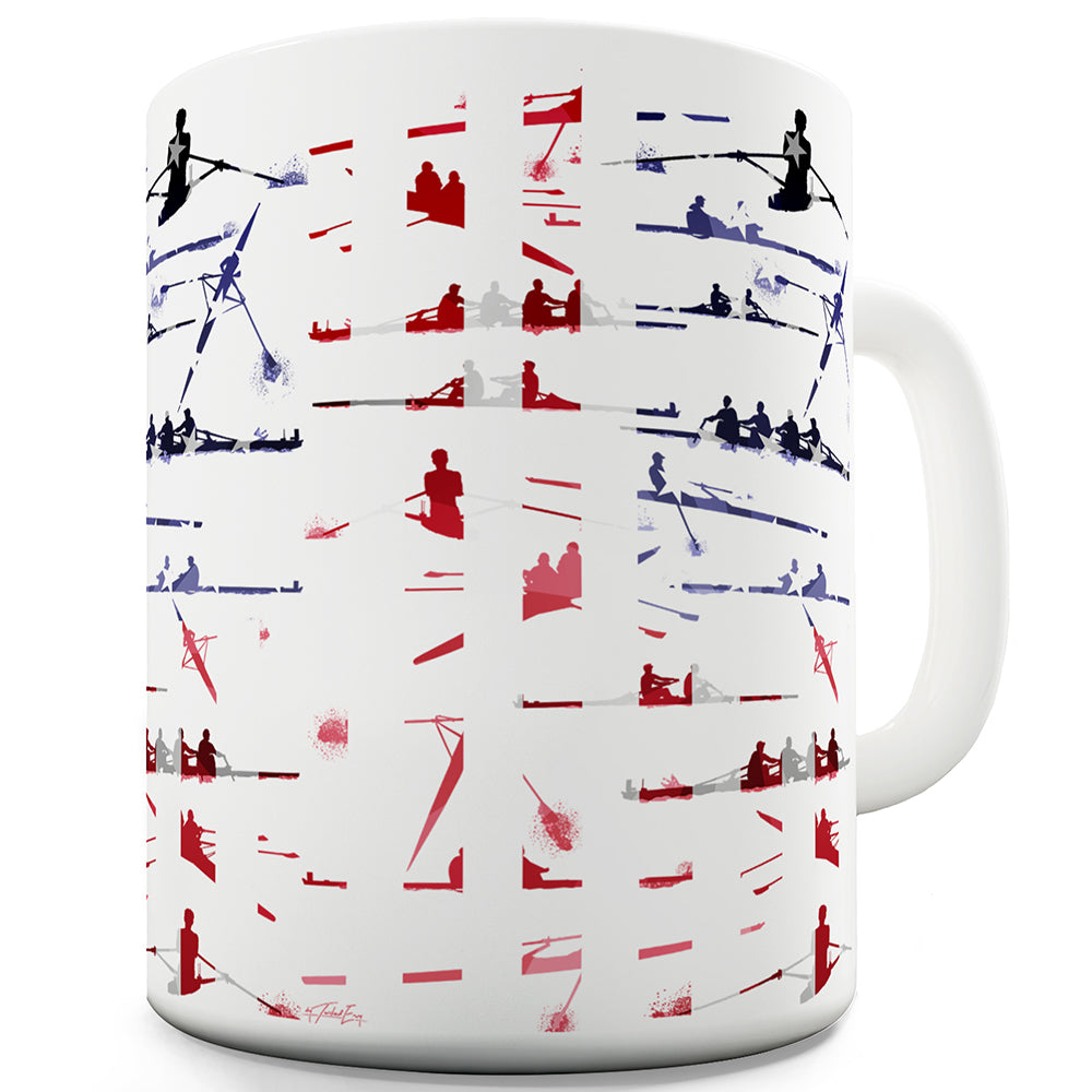 USA Rowing Collage Ceramic Funny Mug