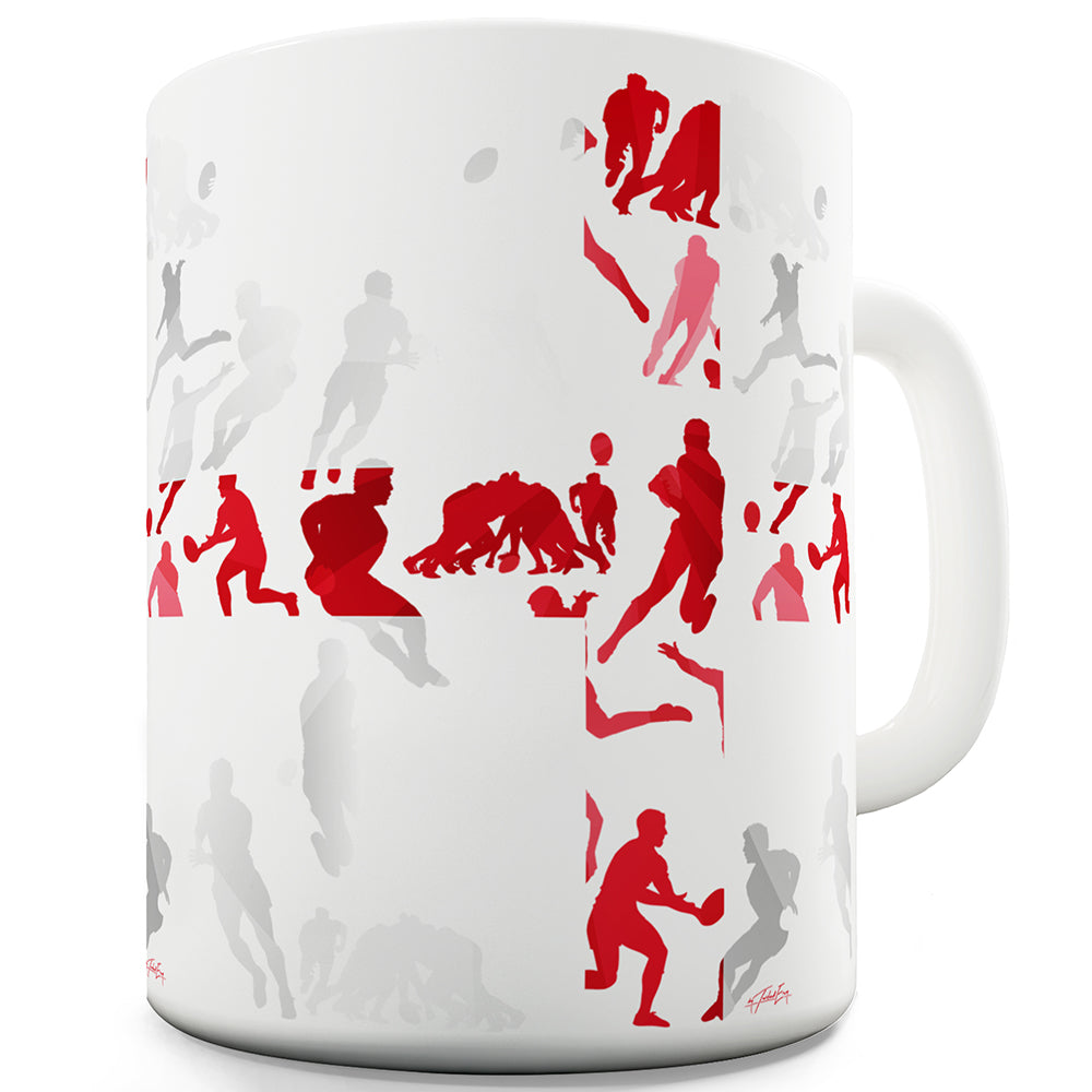 England Rugby Collage Funny Mugs For Friends