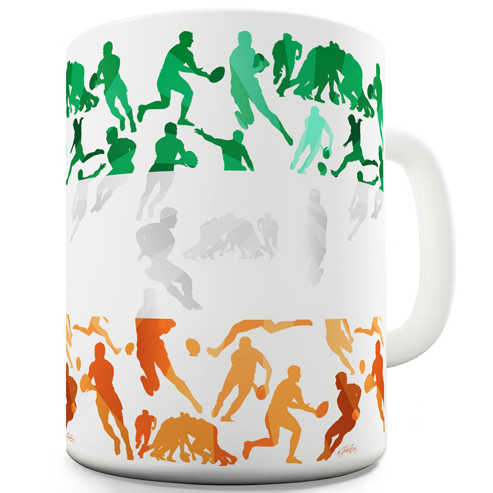 Ireland Rugby Collage Funny Mugs For Dad