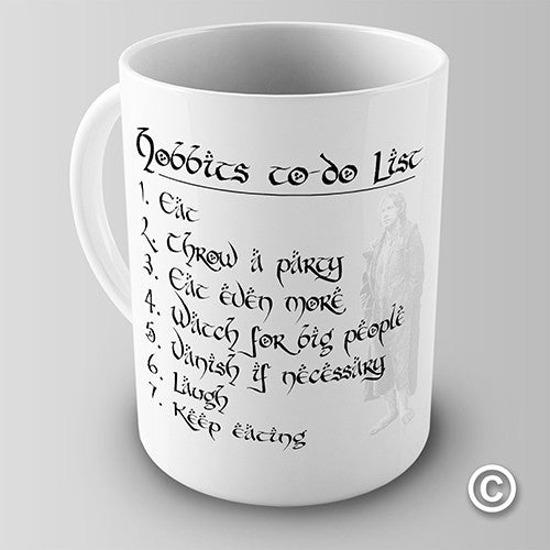 Hobbits To Do List Novelty Mug