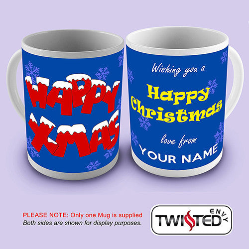 Wishing You A Happy Christmas Personalised Mug