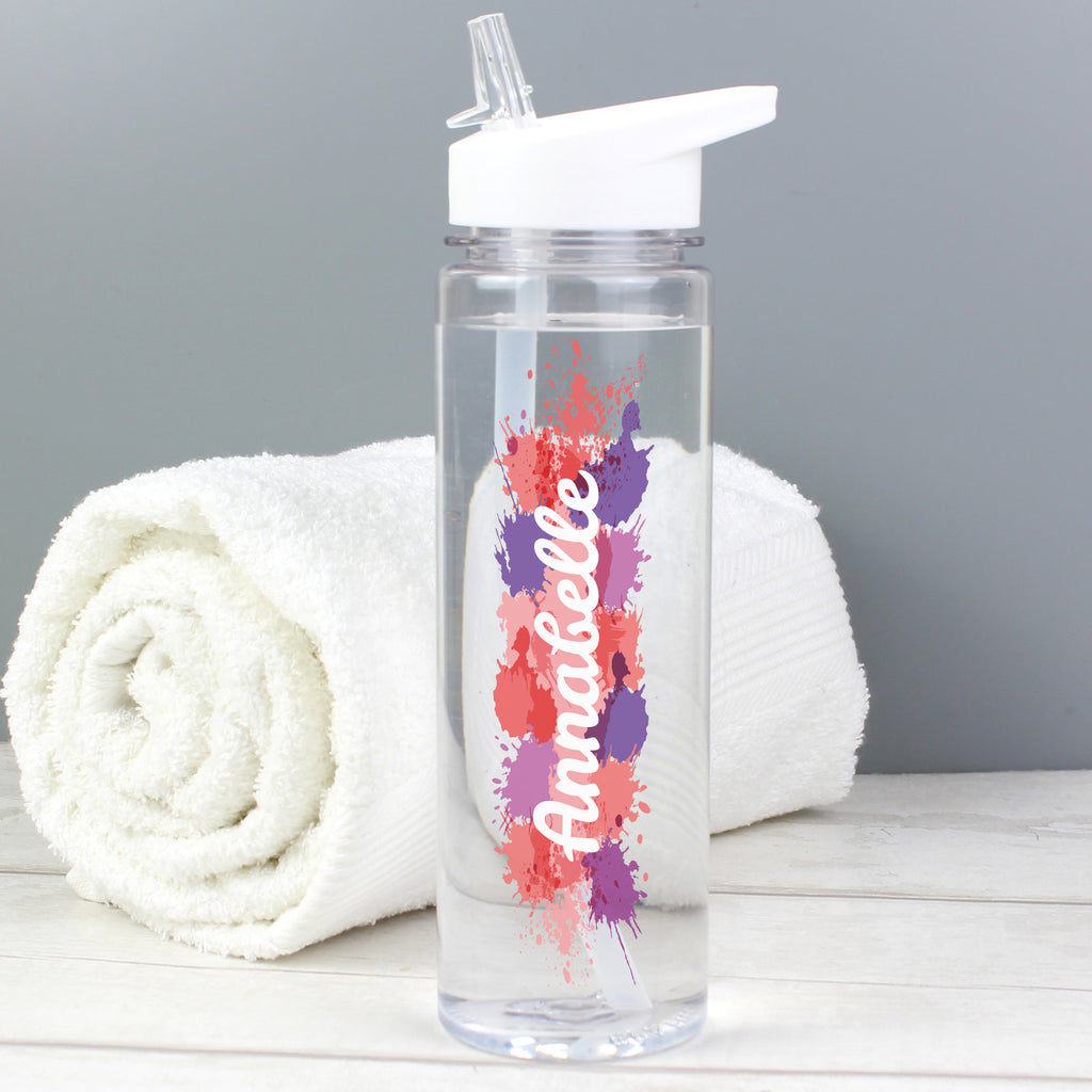 Personalised Splash Name Only Water Bottle