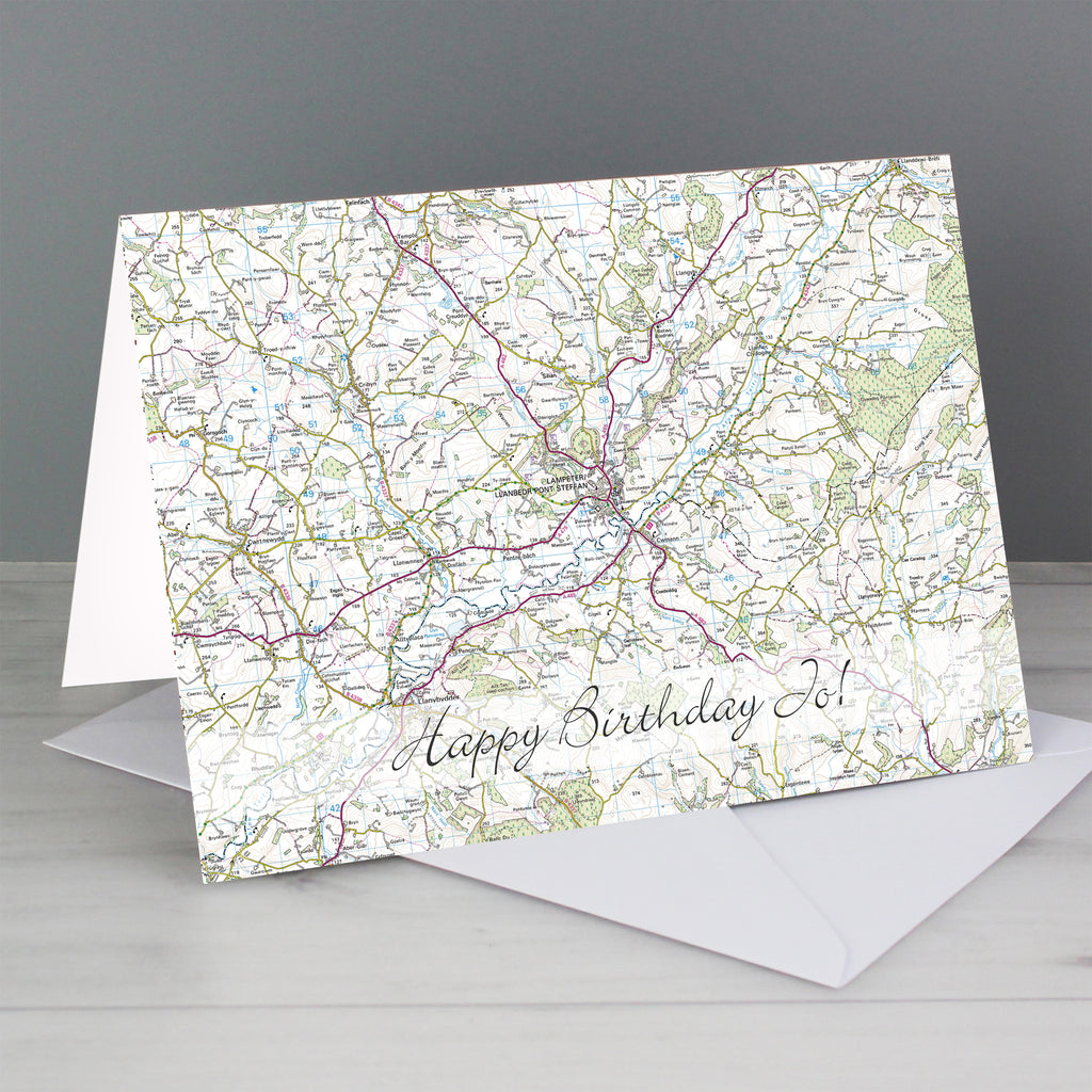 Personalised Present Day Map Card