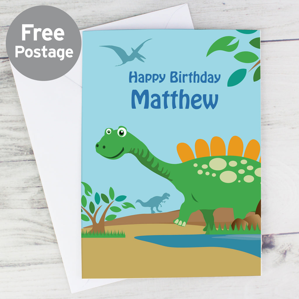 Personalised Dinosaur Card