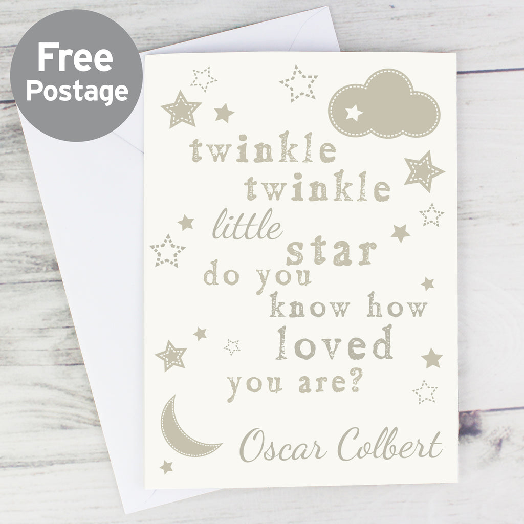 Personalised Twinkle Twinkle Card