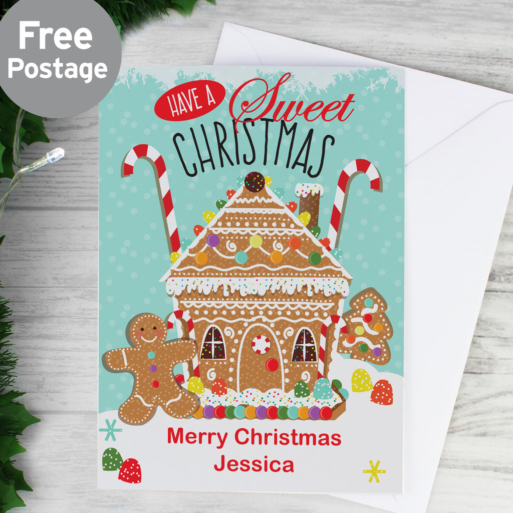 Personalised Gingerbread House Card