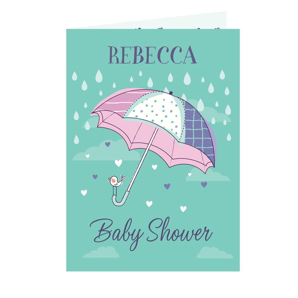 Personalised Baby Shower Umbrella Card