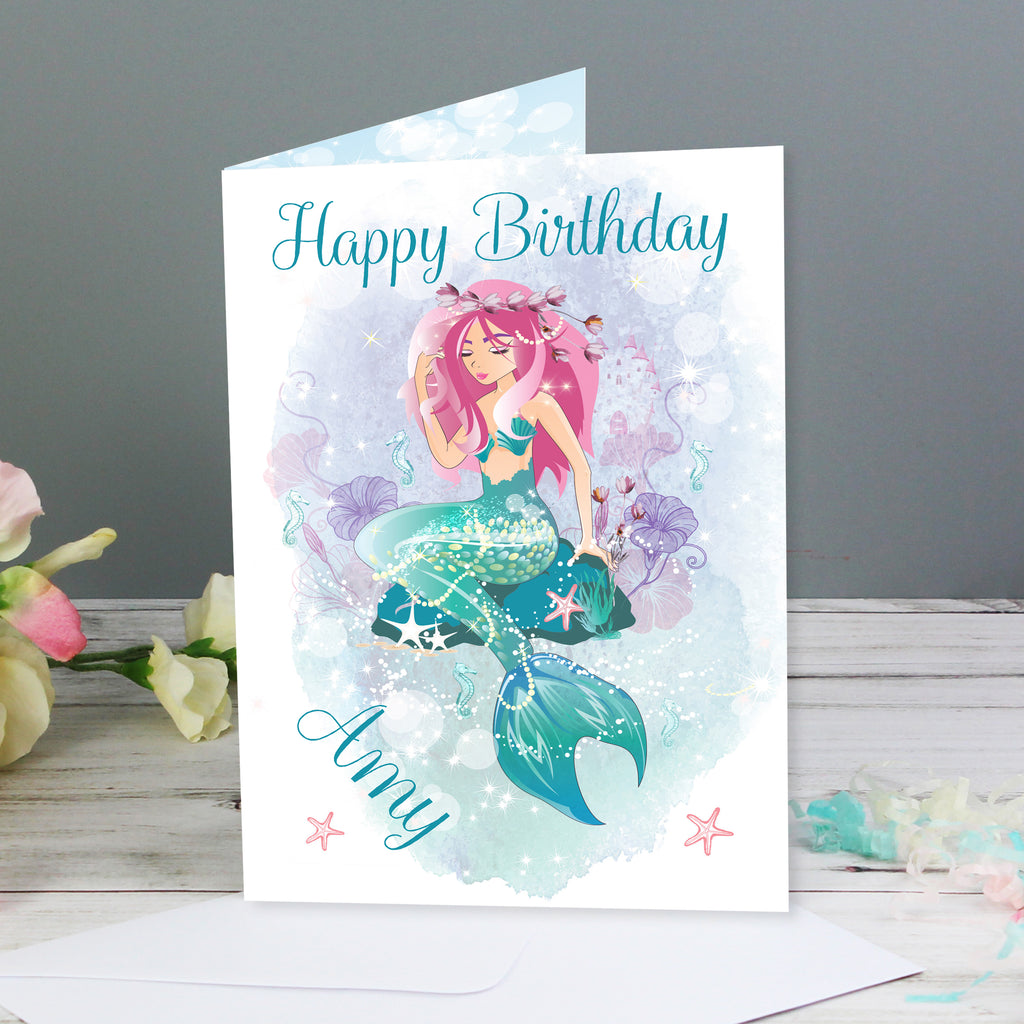 Personalised Mermaid Card