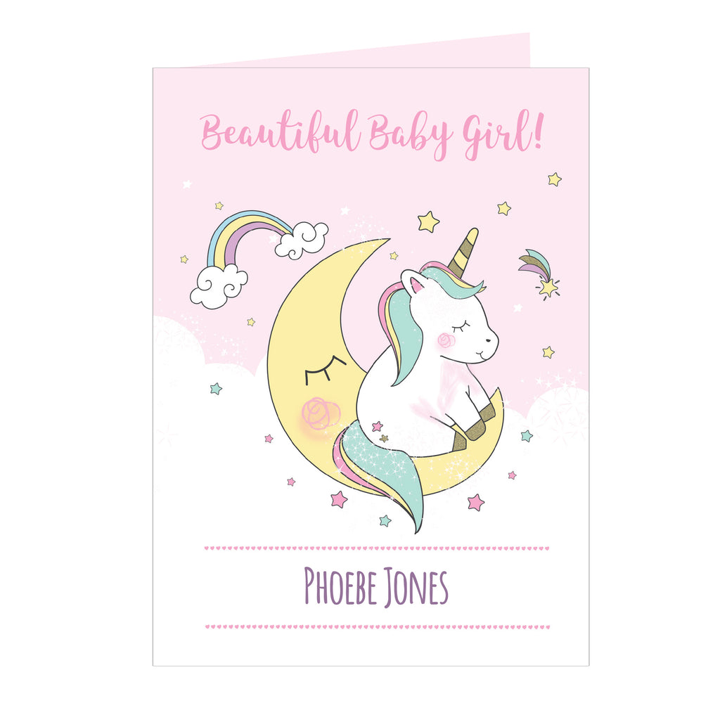 Personalised Baby Unicorn Card