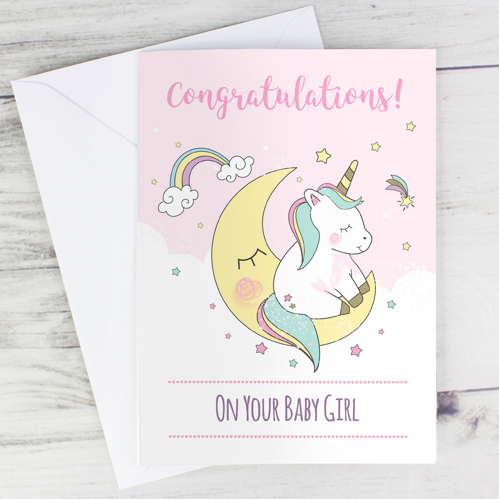 Personalised Baby Unicorn Card